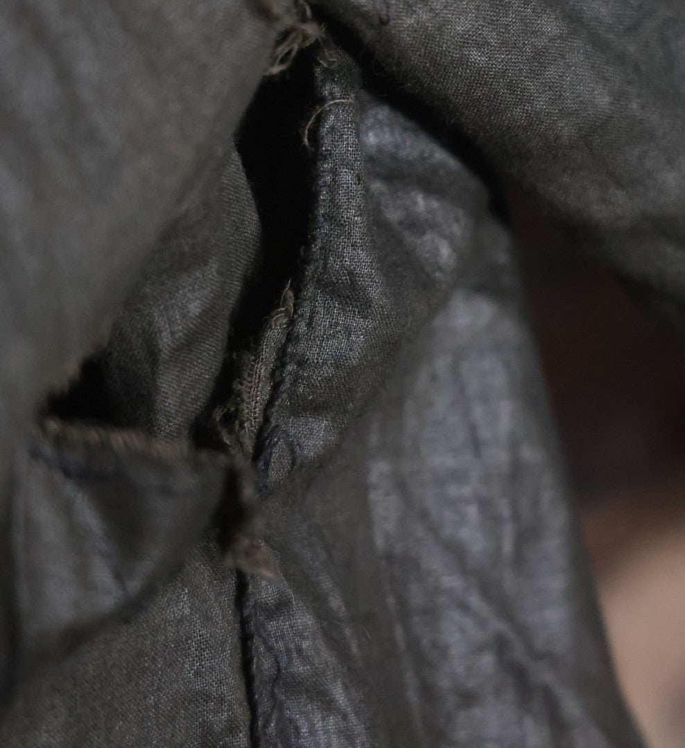 Lot 018 - Antique Handmade Clown Costume With Black And Yellow Fabric, Once Belonged To Virginia Asseln, Note Holes And Wear