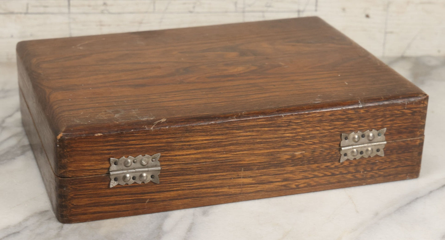 Lot 022 - Antique Flower Seed Store Wooden Display Box With Interior Lithographed Paper Label, Mandeville & King Co., Superior Flower Seeds, Rochester, New York, Copyright 1904, Label By Stecher Lithograph Co.