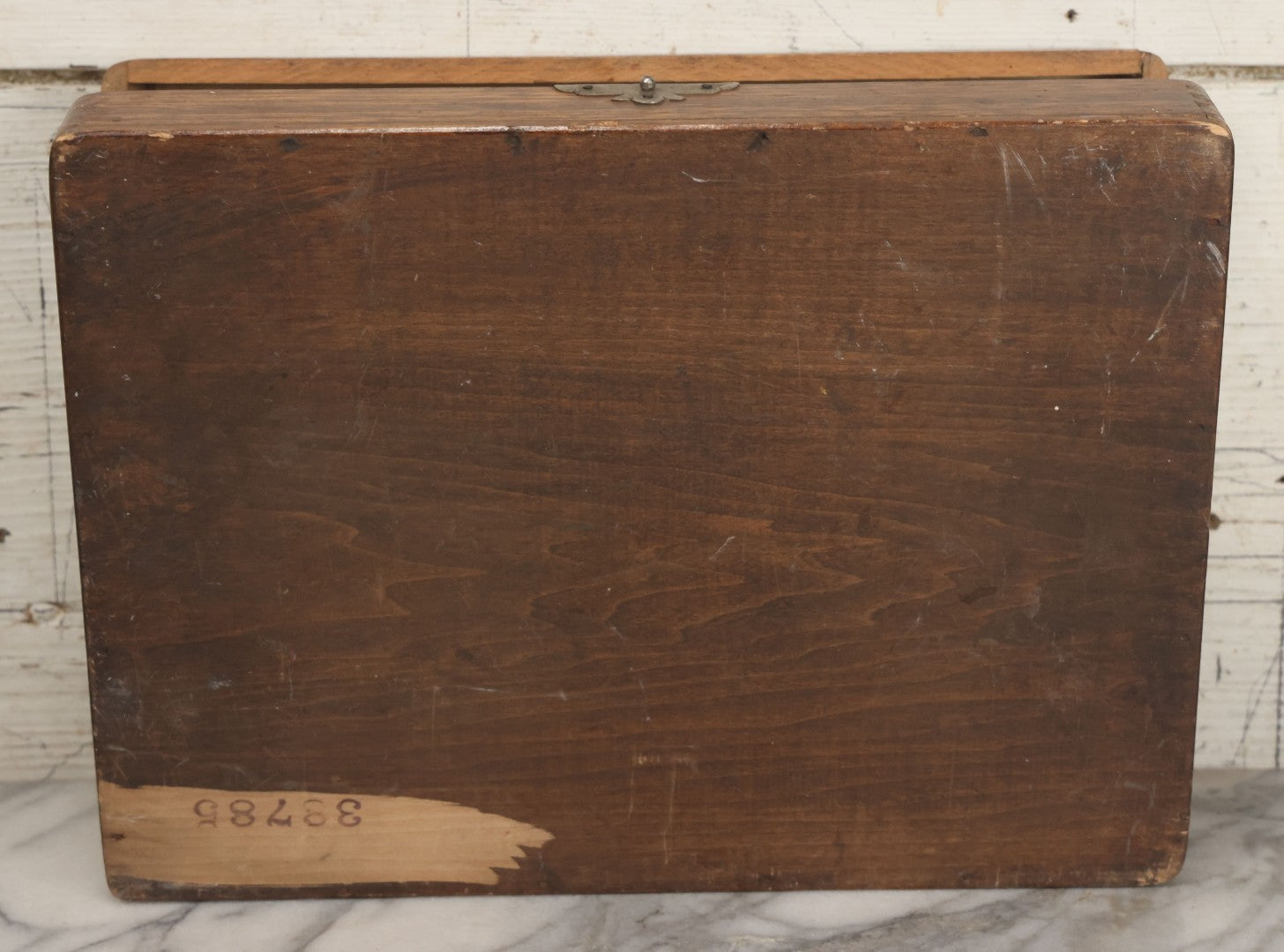 Lot 022 - Antique Flower Seed Store Wooden Display Box With Interior Lithographed Paper Label, Mandeville & King Co., Superior Flower Seeds, Rochester, New York, Copyright 1904, Label By Stecher Lithograph Co.