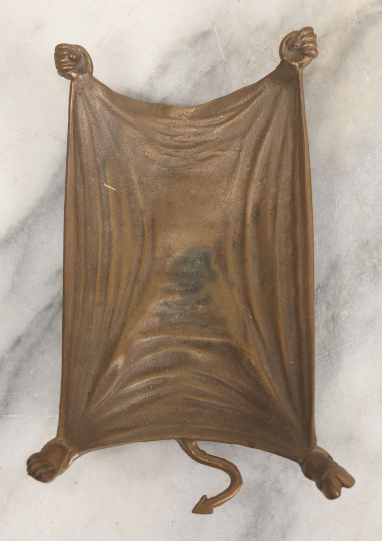 Lot 026 - Antique Cast Bronze Devil Tray, Manufactured By Russell & Erwin Manufacturing Co., New Britain, Connecticut, Note Head Is Broken And Lost