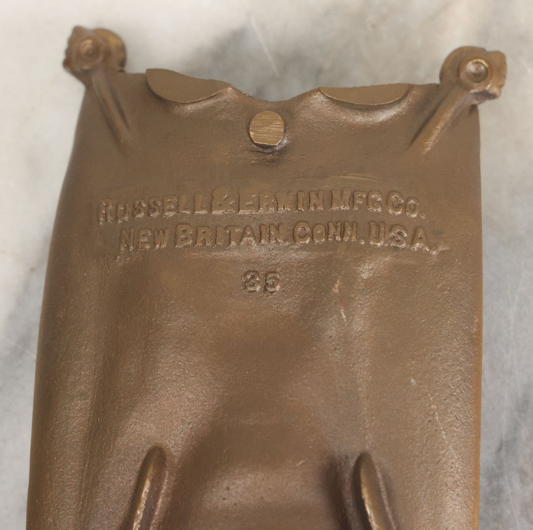 Lot 026 - Antique Cast Bronze Devil Tray, Manufactured By Russell & Erwin Manufacturing Co., New Britain, Connecticut, Note Head Is Broken And Lost