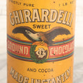 Lot 031 - Vintage Ghirardelli Sweet Ground Chocolate And Cocoa One Pound "Victory Pack" Paper Jar, With Contents, Manufactured By D. Ghirardelli Co., San Francisco, California, 5-1/2" Height