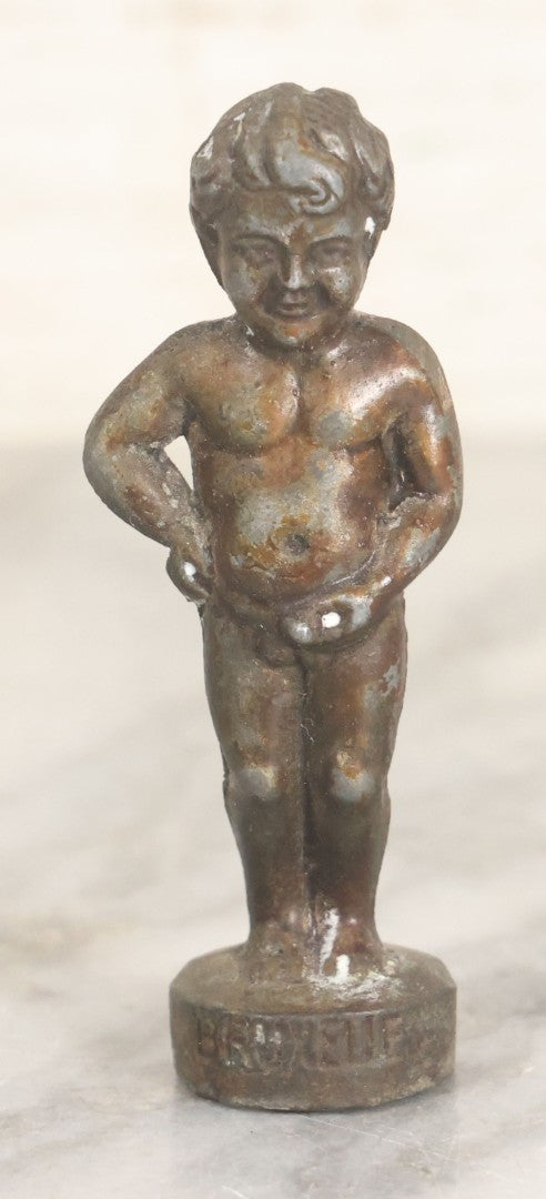 Lot 036 - Vintage Cast Metal "Bruxelles Boy" Peeing Figurine, 3" Height
