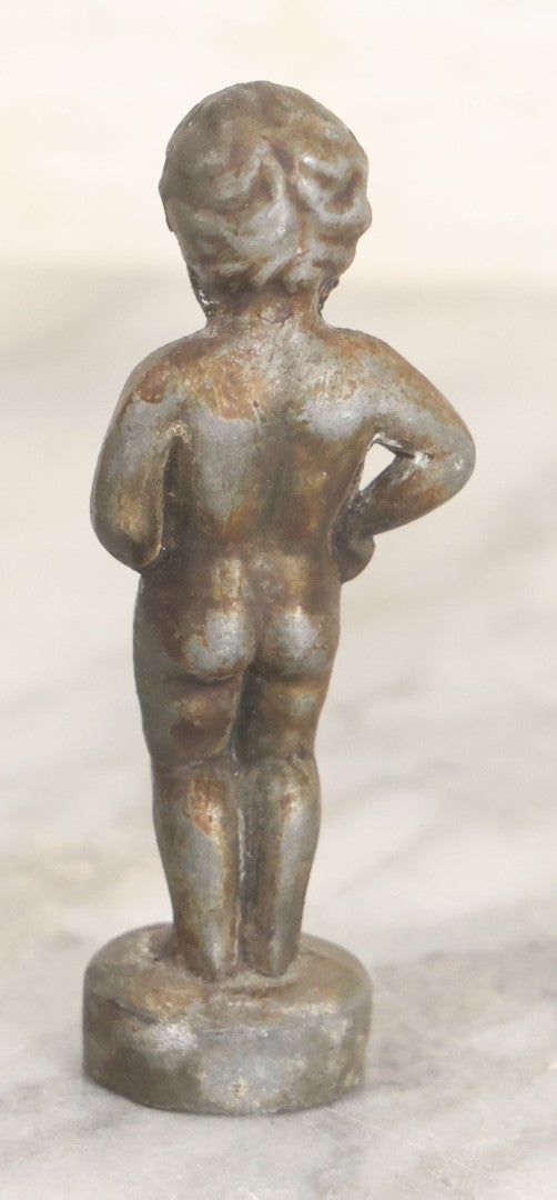 Lot 036 - Vintage Cast Metal "Bruxelles Boy" Peeing Figurine, 3" Height