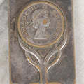 Lot 037 - Vintage Art Nouveau Money Clip With Elizabeth II Regina Coin, Manufactured By Balfur