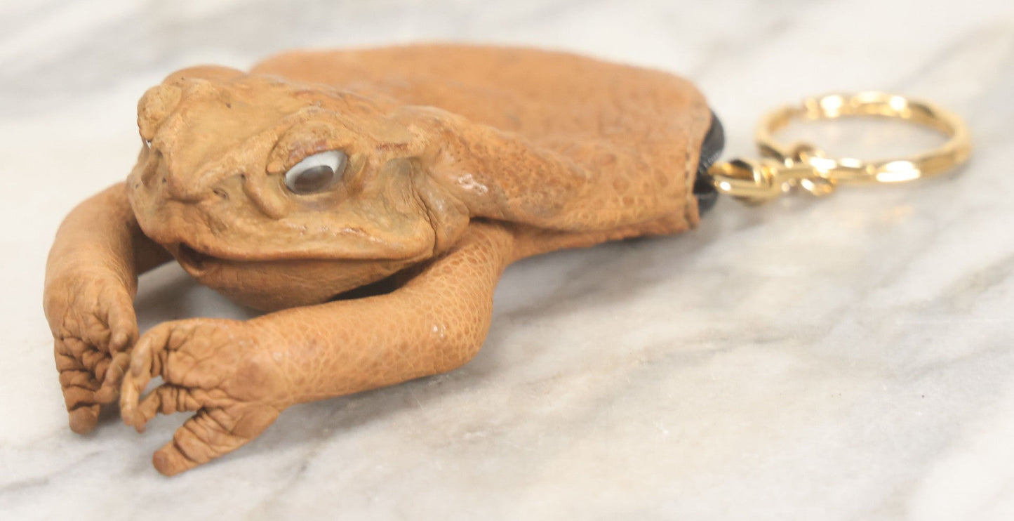 Lot 041 - Modern Oddity Novelty Taxidermy Toad Zippered Coin Pouch Keychain