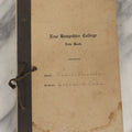 Lot 046 - Antique New Hampshire College Course Notebook For "Plant Diseases And Their Remedies" Having Belonged To Arthur G. Dunn, Durham And Harrisville, New Hampshire, 1904, With Handwritten Notes Taken In Course Of Study