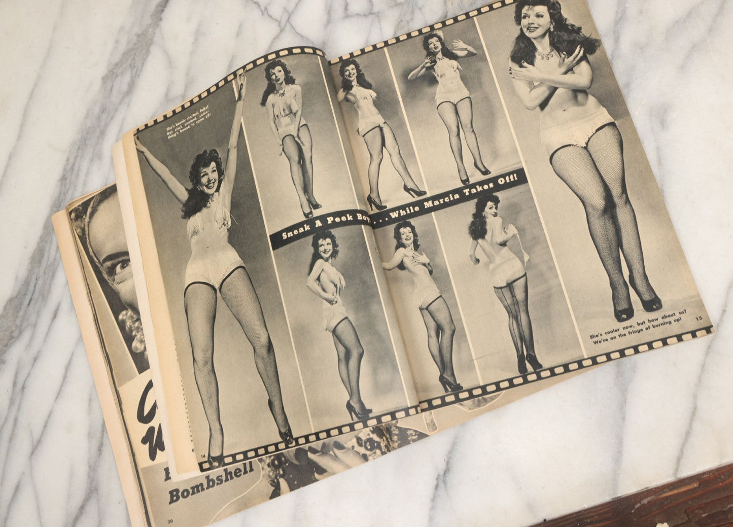 Lot 048 - Grouping Of Three Vintage Pin Up Men's Magazines Including "Cover Girl Models" (November 1949), "Beauty Parade" (March 1949), And "Titter" (April 1949)