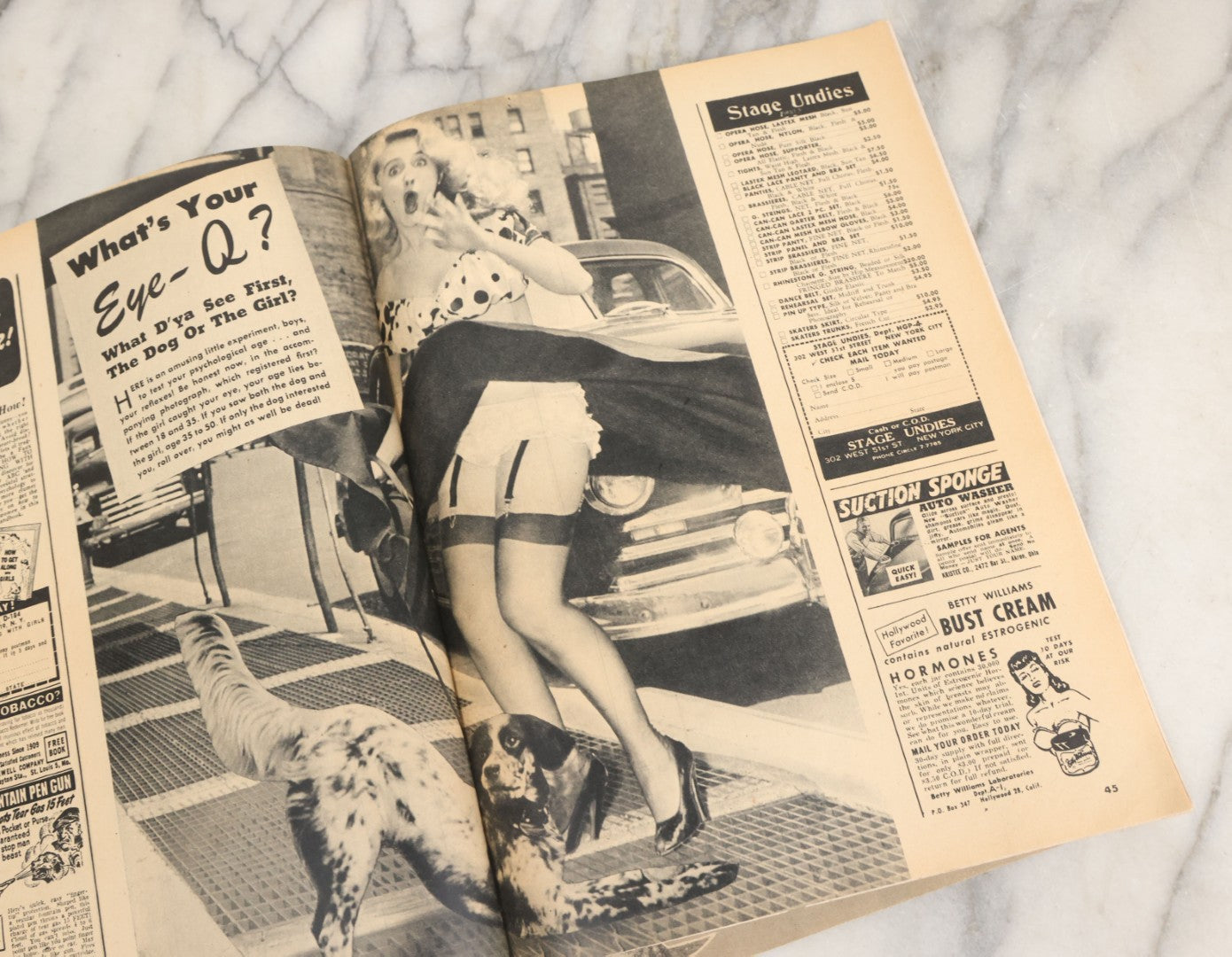 Lot 048 - Grouping Of Three Vintage Pin Up Men's Magazines Including "Cover Girl Models" (November 1949), "Beauty Parade" (March 1949), And "Titter" (April 1949)