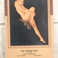Lot 049 - Vintage Pinup Advertising 1949 Calendar With Nude Blond Woman, Advertising The Trading Post, P.C. Taylor, General Merchandise, South Effingham, New Hampshire, Calendar Complete