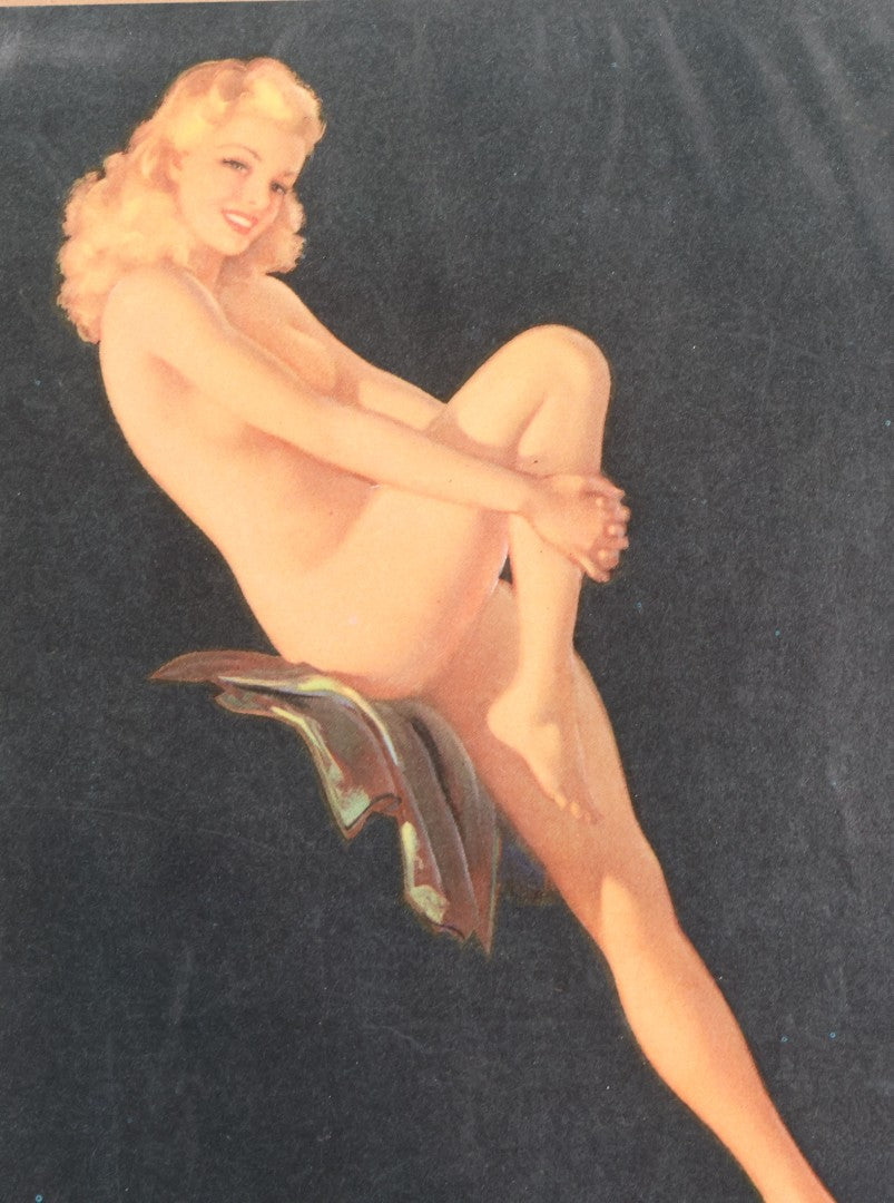 Lot 049 - Vintage Pinup Advertising 1949 Calendar With Nude Blond Woman, Advertising The Trading Post, P.C. Taylor, General Merchandise, South Effingham, New Hampshire, Calendar Complete