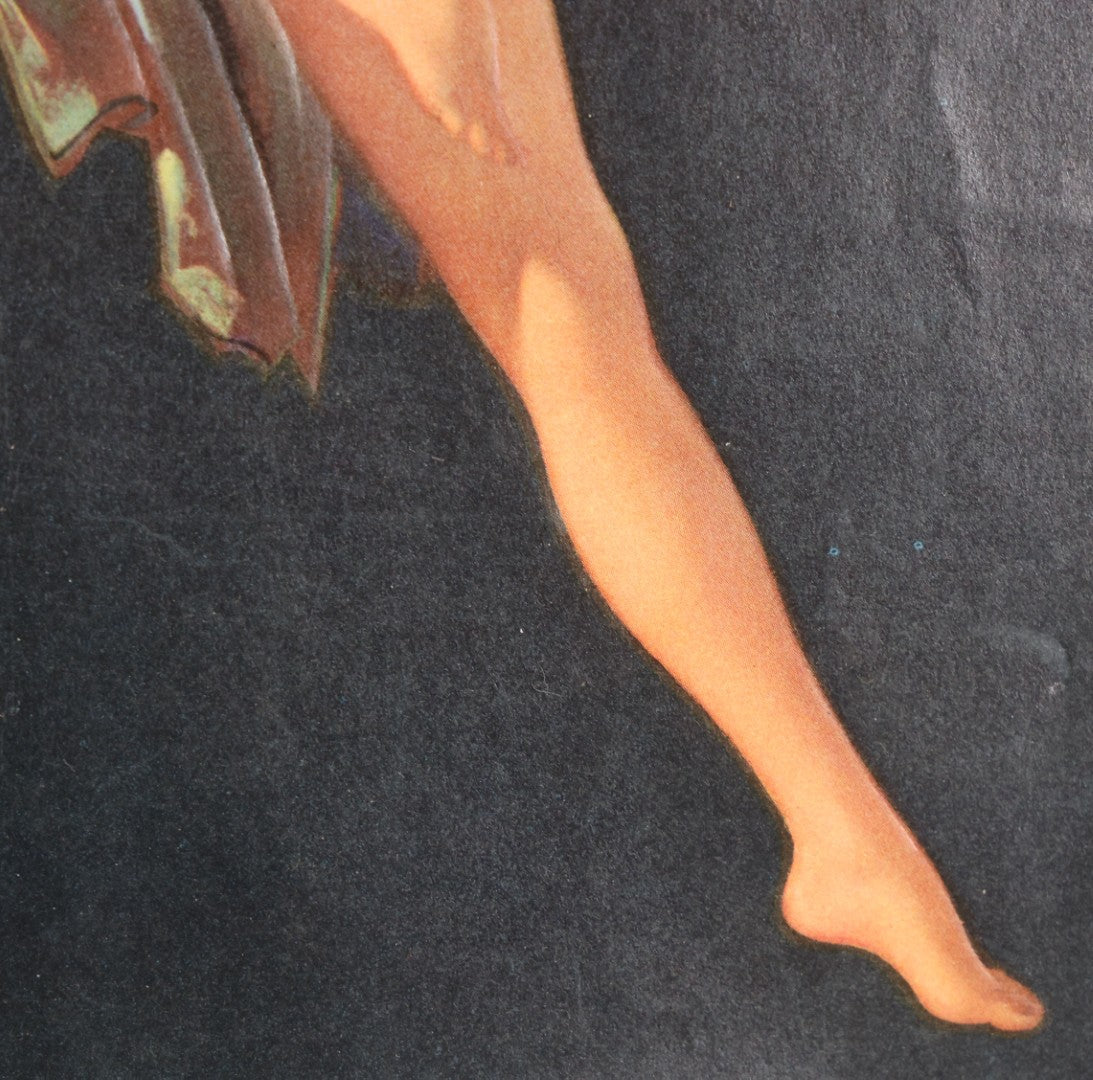 Lot 049 - Vintage Pinup Advertising 1949 Calendar With Nude Blond Woman, Advertising The Trading Post, P.C. Taylor, General Merchandise, South Effingham, New Hampshire, Calendar Complete