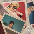 Lot 050 - Grouping Of Twelve Nude Women Pin Up Photograph Calendar Sheets For 1953 And 1954, Made In U.S.A.