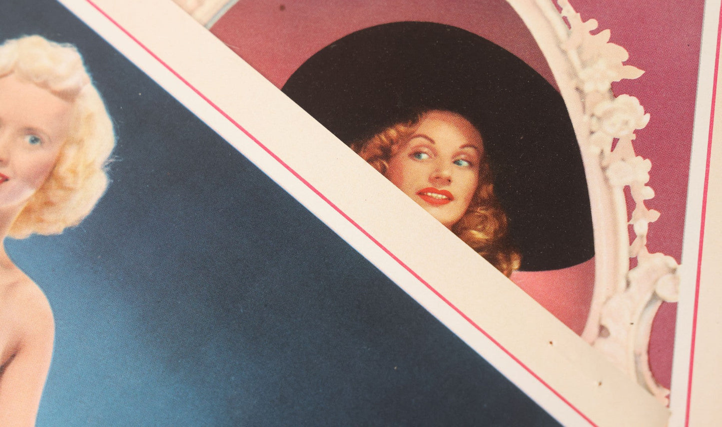 Lot 050 - Grouping Of Twelve Nude Women Pin Up Photograph Calendar Sheets For 1953 And 1954, Made In U.S.A.