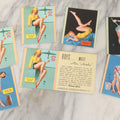 Lot 051 - Grouping Of Six Vintage Pinup Advertising Blotter Scraps, Most With Advertising Cut Off, With Risqué Pinup Women Painted By Earl Moran