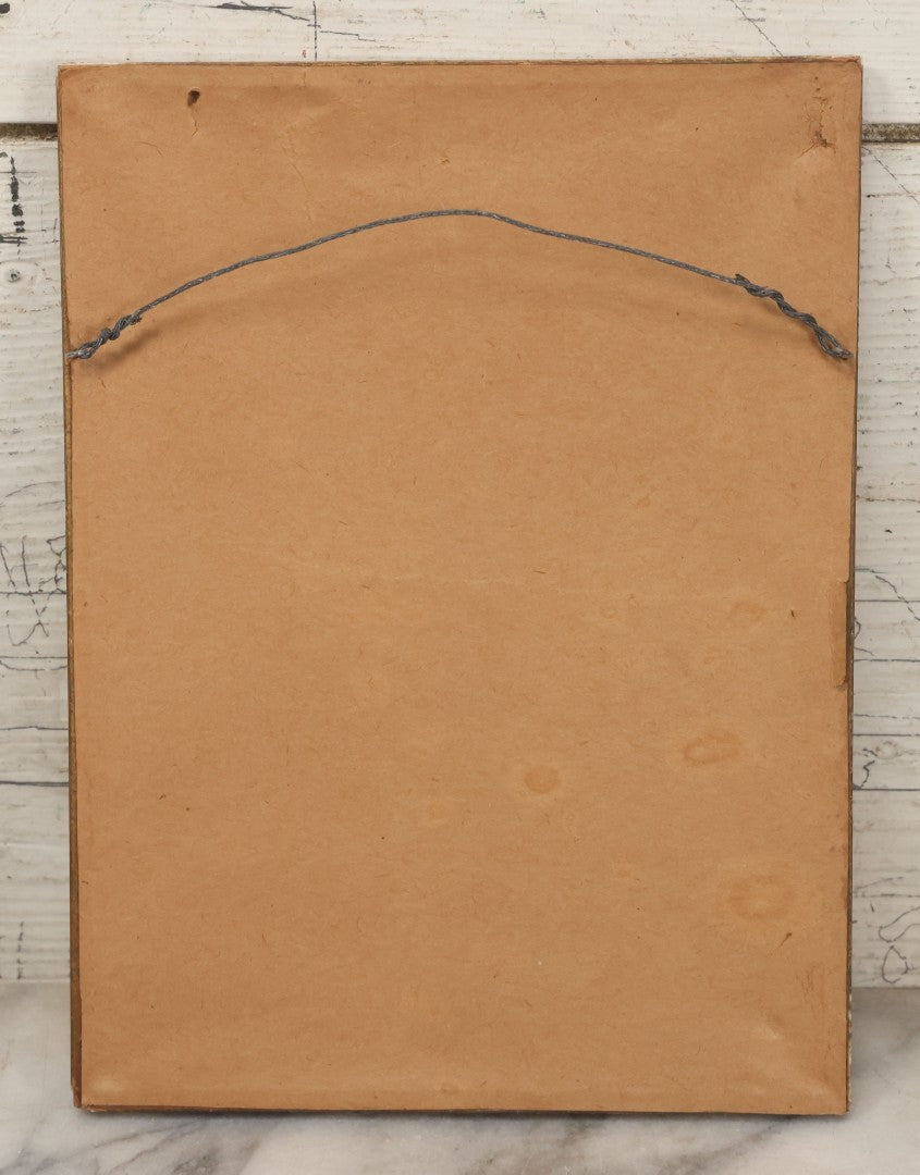 Lot 053 - Antique Nabisco National Biscuit Company Lithographed Advertisement With Woman In Blue Hat And Cherubs, Copyright 1902, In Vintage Frame, 7-1/8" x 9-1/2"