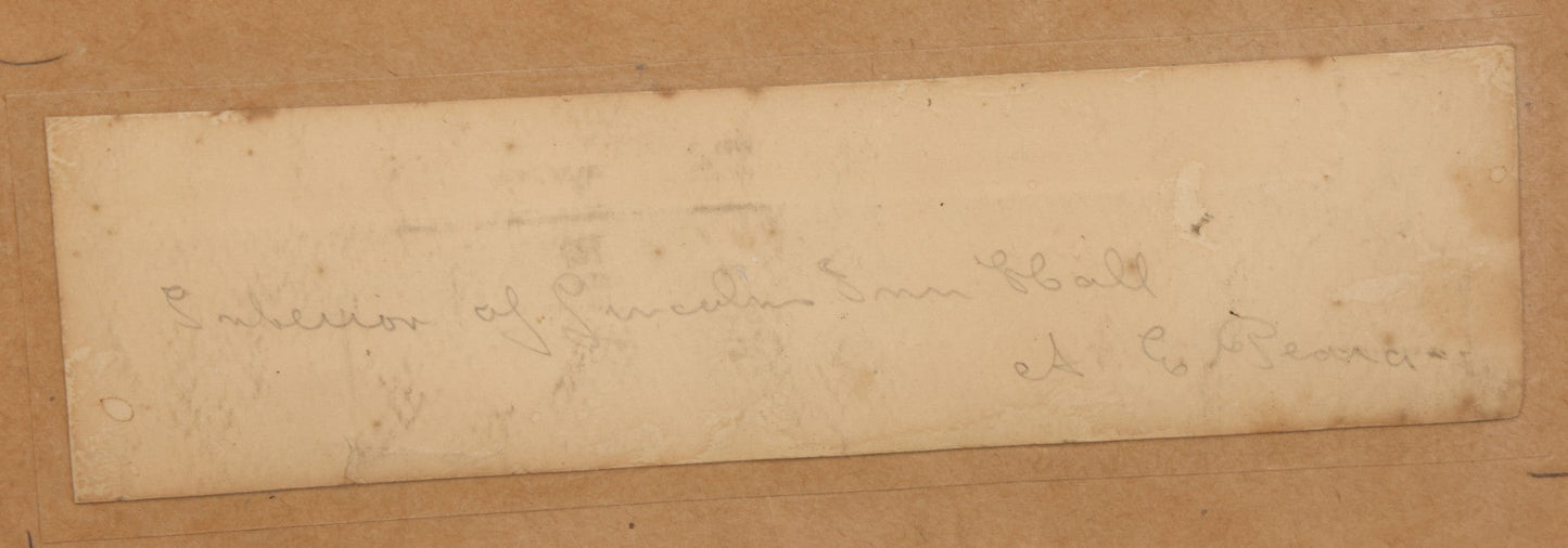 Lot 055 - Antique Etching Of The Interior Of Lincoln Inn Hall By A.E. Peara, 1857, In Vintage Frame, 13" x 16-3/8"