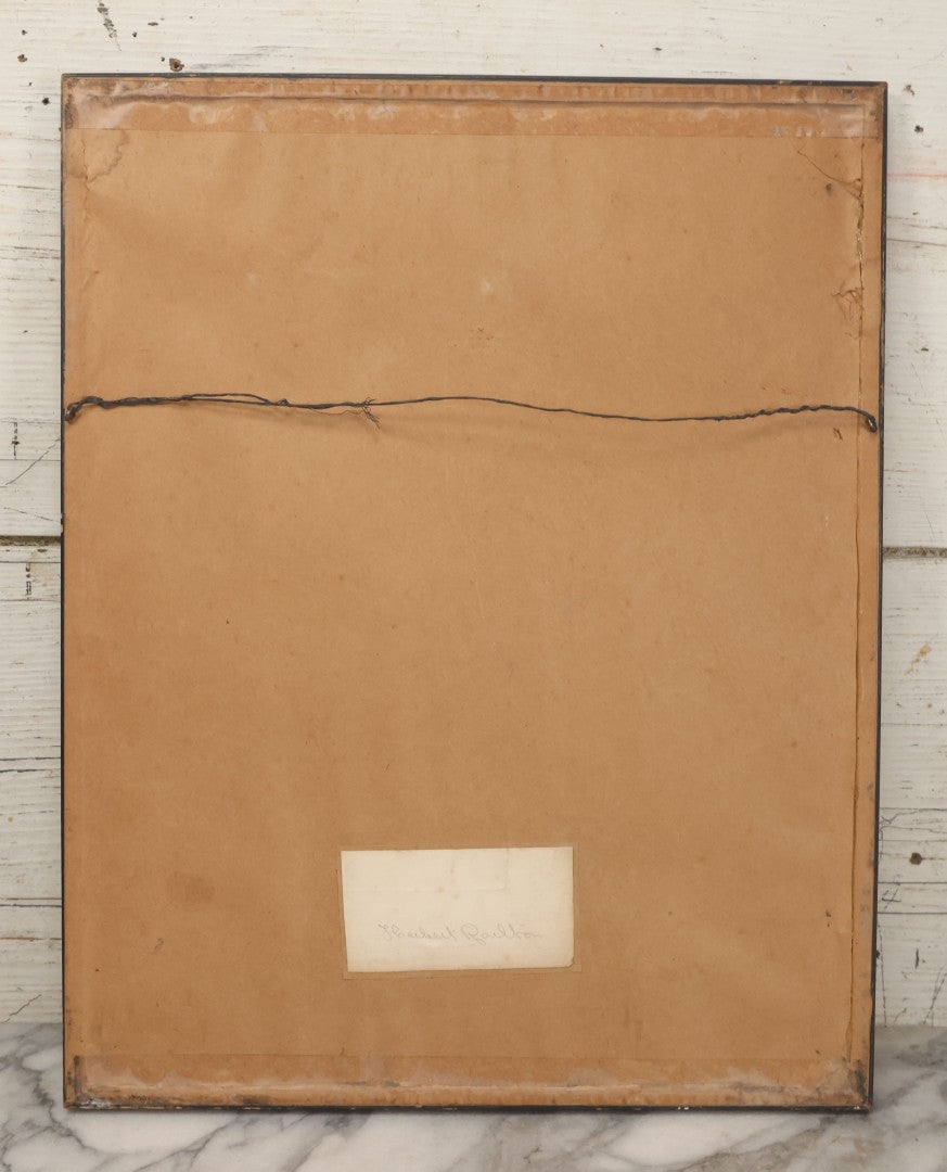 Lot 056 - Antique Etching Of The Interior Of Inner Temple Church By Herbert Railton, 1892, In Vintage Frame, 13" x 16-3/8"