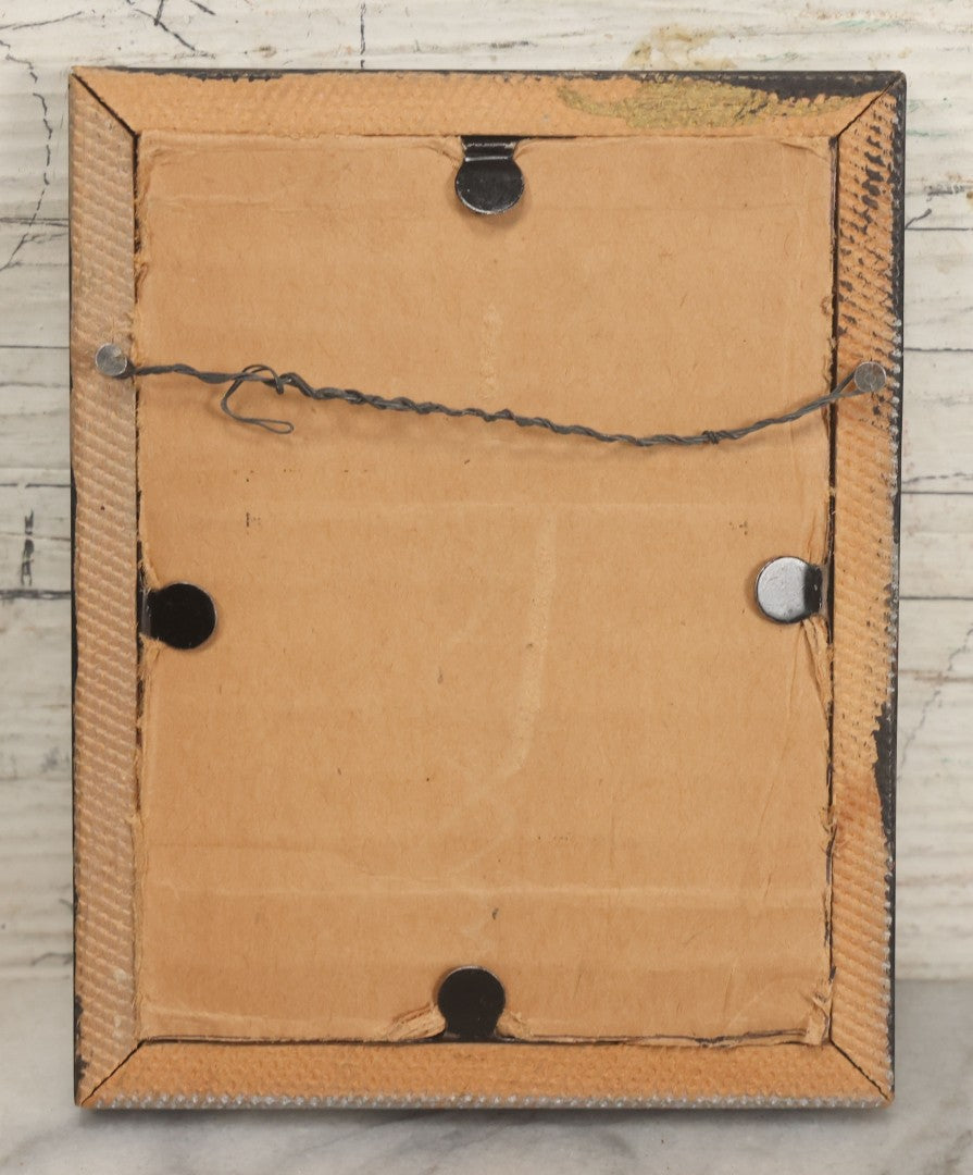 Lot 058 - Antique Trimmed Real Photo Postcard R.P.P.C. Of Woman In Crescent Moon And Star Decorated Costume, Frame With Brass Mat, 4" x 5"