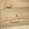 Lot 061 - Grouping Of 11 Antique Chromolithograph Prints Of U.S. Navy Battleships As Illustrated By Fred S. Cozzens, Copyright 1893 By The American Publishing Co., Hartford, Connecticut, Armstrong & Co., Lithographers, Boston