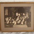 Lot 063 - Antique Boarded Photograph Of The Students And Staff Of The Messer Street Grammar School, Class Of 1893, Posing With Banner On School Steps, William Mills & Son, Photographers, Providence, Rhode Island, In Frame, 18-1/8" x 15-1/8"