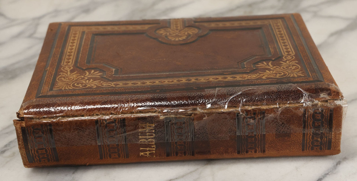Lot 066 - Antique Victorian Photo Album With 22 Cabinet Cards, 27 Carte De Visite C.D.V.s, And Ten Tintypes, Of The Knight Family And Others