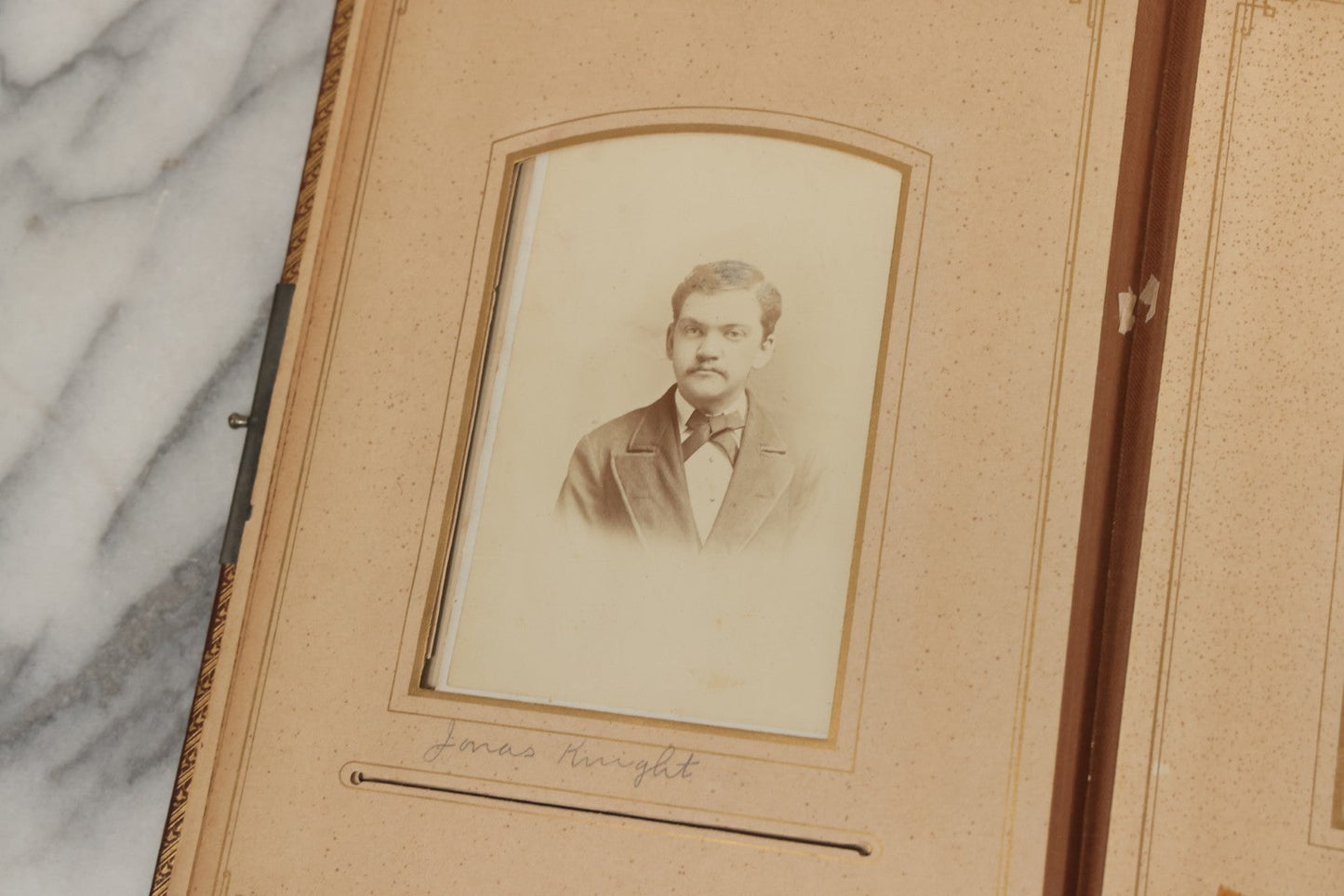 Lot 066 - Antique Victorian Photo Album With 22 Cabinet Cards, 27 Carte De Visite C.D.V.s, And Ten Tintypes, Of The Knight Family And Others