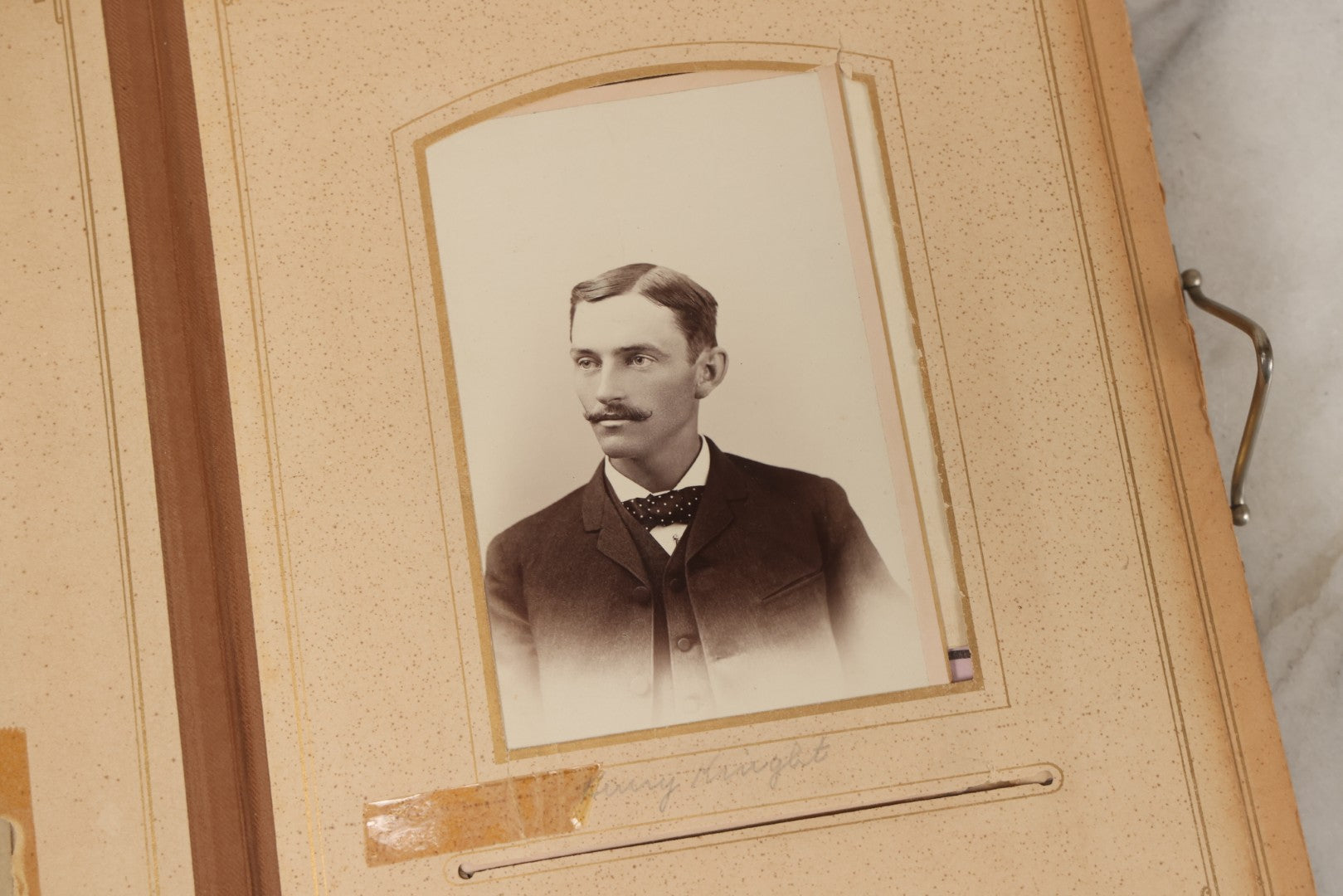 Lot 066 - Antique Victorian Photo Album With 22 Cabinet Cards, 27 Carte De Visite C.D.V.s, And Ten Tintypes, Of The Knight Family And Others