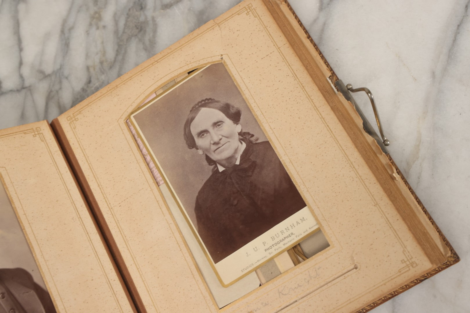 Lot 066 - Antique Victorian Photo Album With 22 Cabinet Cards, 27 Carte De Visite C.D.V.s, And Ten Tintypes, Of The Knight Family And Others