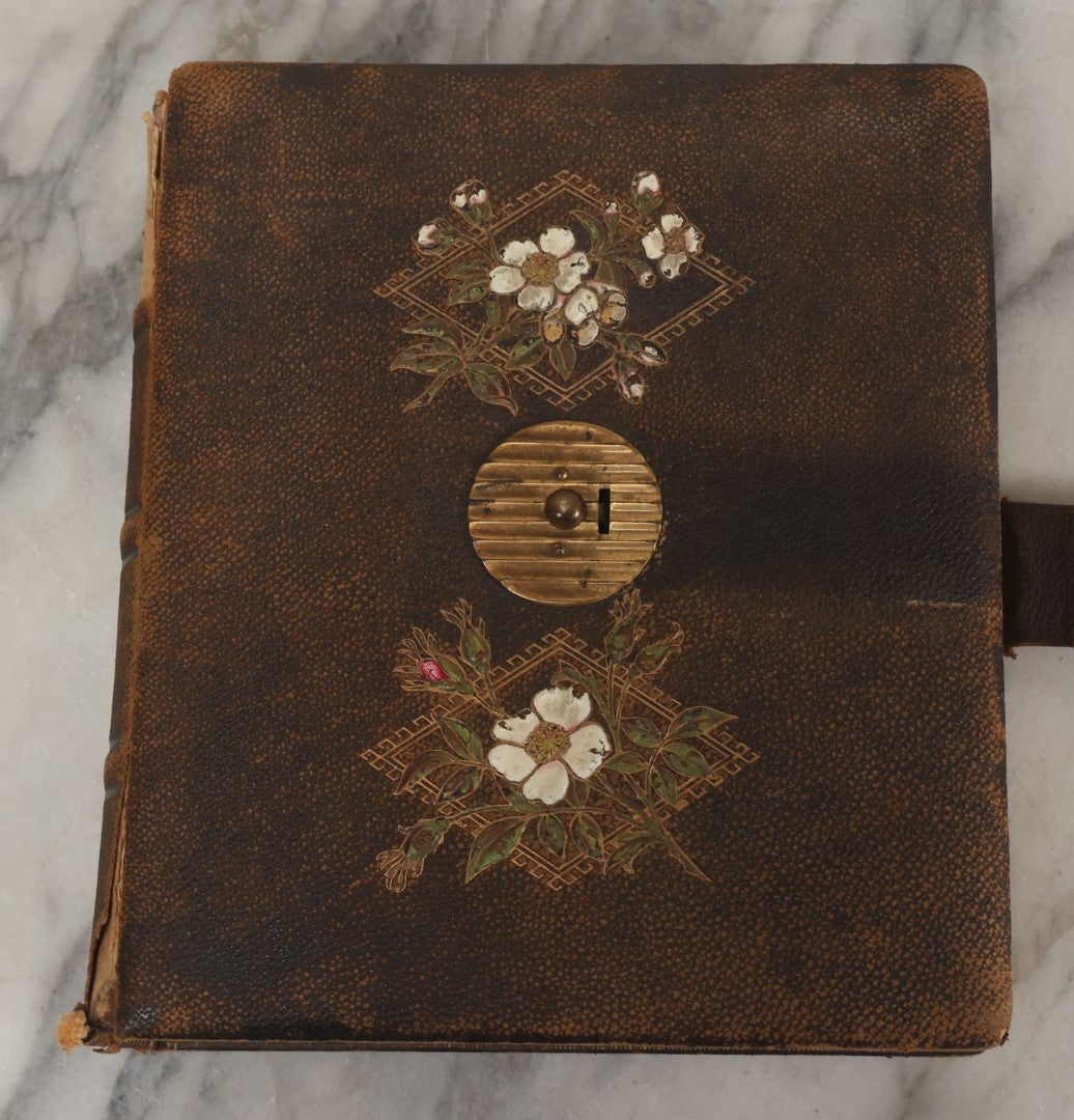 Lot 067 - Antique Victorian Cabinet Card Photo Album With Thirteen Cabinet Card Portrait Photographs Of The Seavey Family, Including Many Photos With Identification