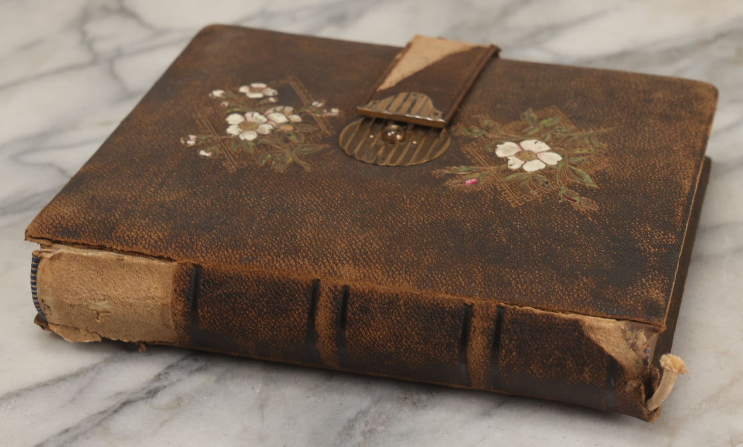 Lot 067 - Antique Victorian Cabinet Card Photo Album With Thirteen Cabinet Card Portrait Photographs Of The Seavey Family, Including Many Photos With Identification
