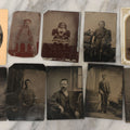 Lot 068 - Grouping Of Ten Antique Tintype Photographs Including Man In Sweater, Man With Well-Groomed Beard, And Strange Slouching Child