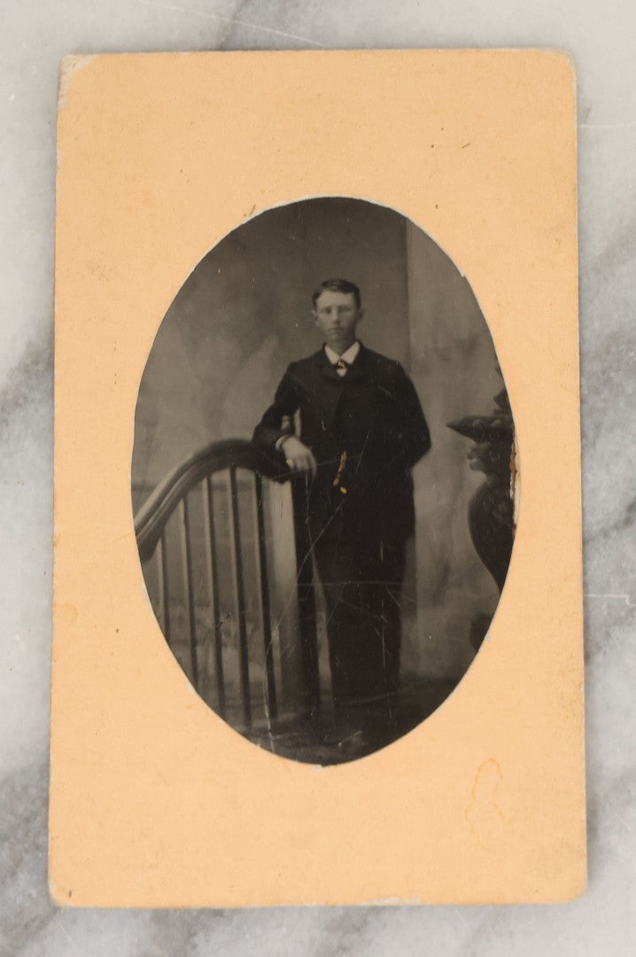 Lot 068 - Grouping Of Ten Antique Tintype Photographs Including Man In Sweater, Man With Well-Groomed Beard, And Strange Slouching Child
