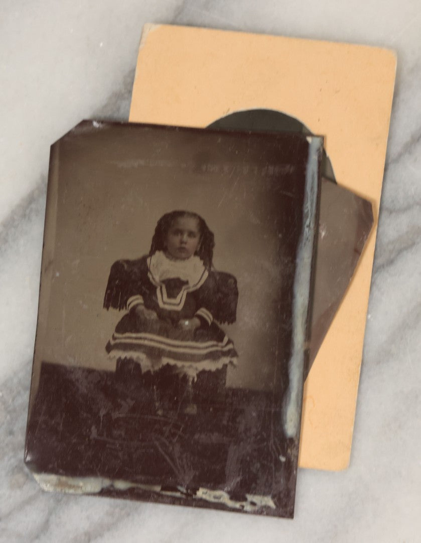 Lot 068 - Grouping Of Ten Antique Tintype Photographs Including Man In Sweater, Man With Well-Groomed Beard, And Strange Slouching Child