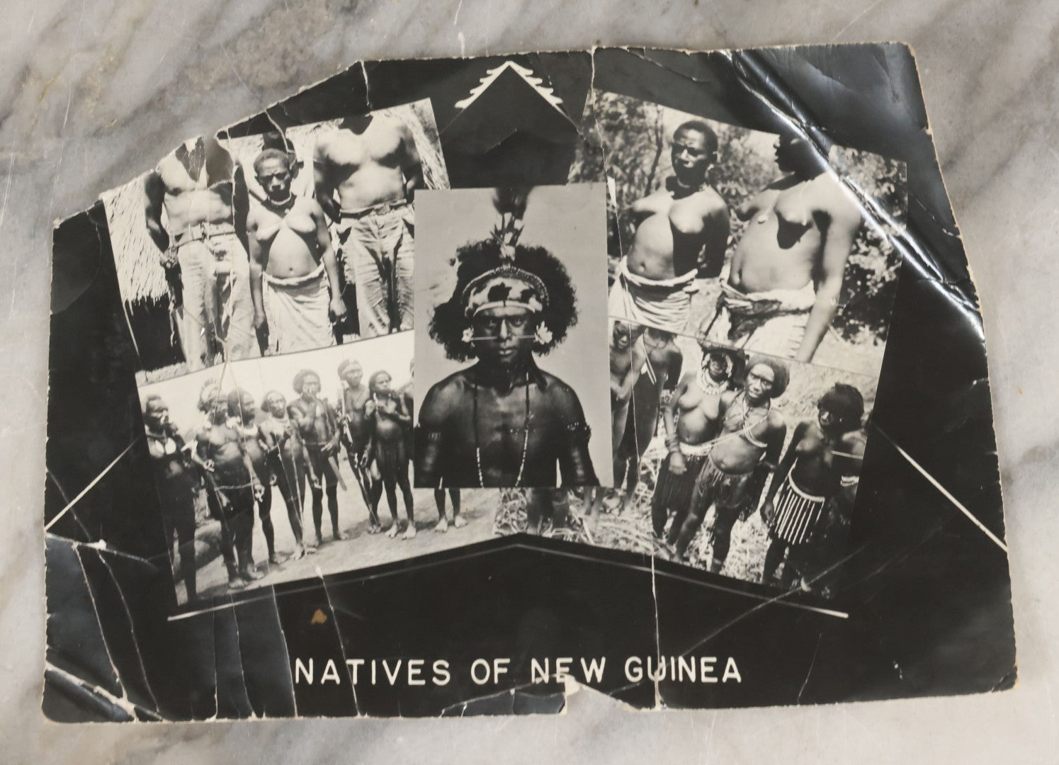 Lot 071 - Grouping Of 32 Vintage Black And White Photographs Of Indigenous Peoples Including Picture Of Man Performing Tribal Dance And Purported Headhunter Tribe Of New Guinea