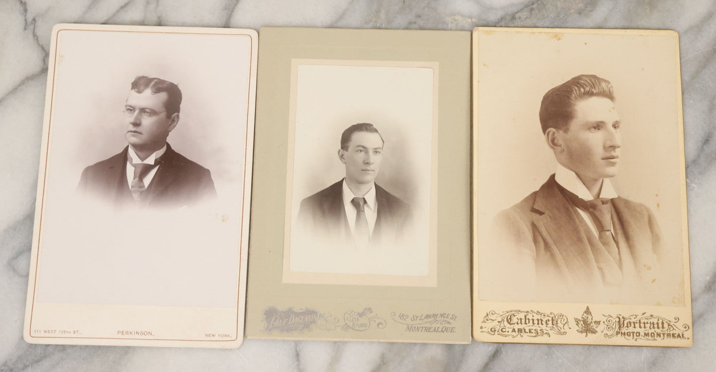 Lot 081 - Antique Ten Piece Photography Grouping Including Cabinet Cards And More, Mostly Photographers Out Of Montreal, Quebec, Canada