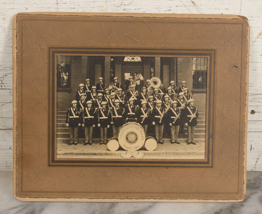 Lot 092 - Antique Photograph In Paper Frame Of The American Legion Post 150 Brass Band, Newburyport, Massachusetts