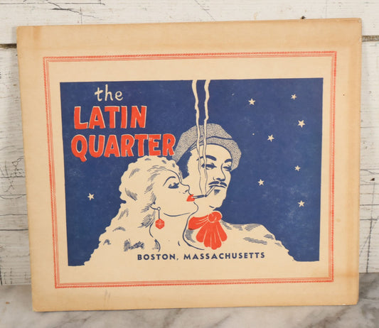 Lot 094 - Vintage Souvenir "Night Out" Photograph In Folder From The Latin Quarter, Boston, Massachusetts, With Printed Folder Cover, September 1950
