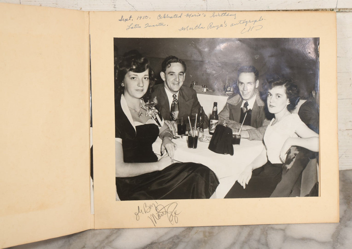 Lot 094 - Vintage Souvenir "Night Out" Photograph In Folder From The Latin Quarter, Boston, Massachusetts, With Printed Folder Cover, September 1950