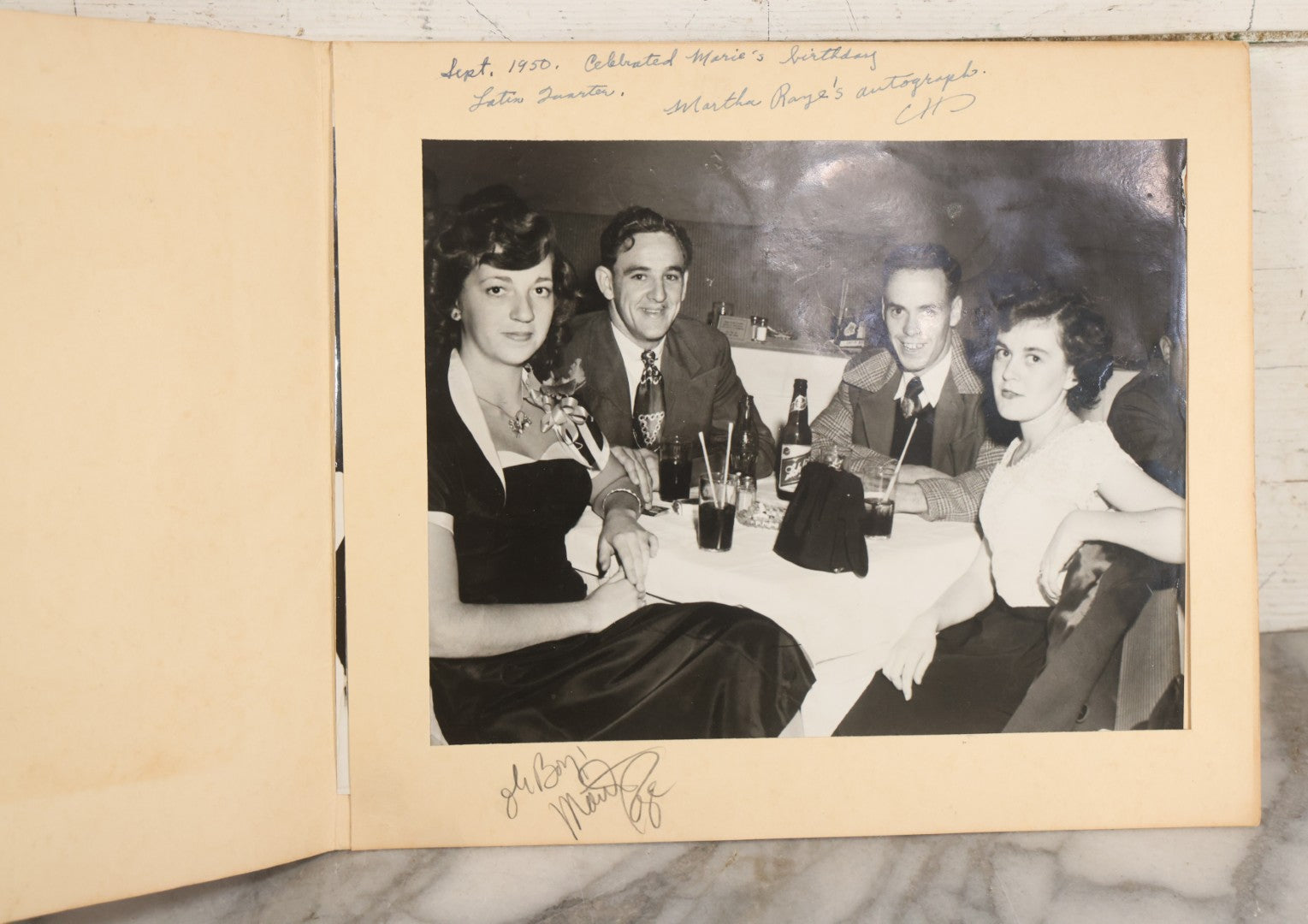 Lot 094 - Vintage Souvenir "Night Out" Photograph In Folder From The Latin Quarter, Boston, Massachusetts, With Printed Folder Cover, September 1950