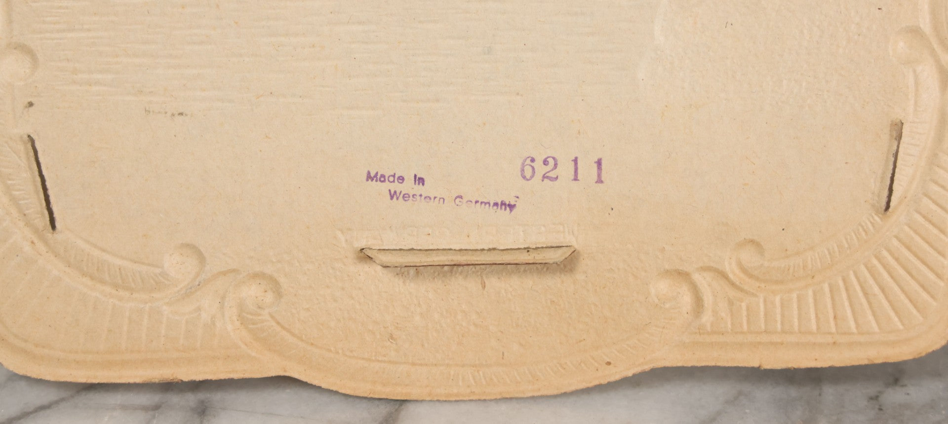 Lot 095 - Pair Of Vintage Embossed Die Cut Paper Pulp Advertising Calendar Blanks Featuring Winter Scenes With Mountain Cabin And Animals, Made In Western Germany, No. 6211 And No. 6203