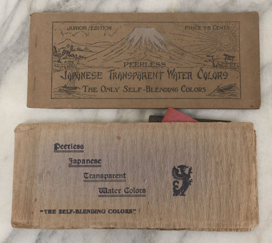 Lot 096 - Pair Of Antique Advertising Color Swatch Booklets For Peerless Japanese Transparent Watercolors, Prepared By Japanese Watercolor Co., New York, Both Booklets Copyright 1909 By C.F. Nicholson
