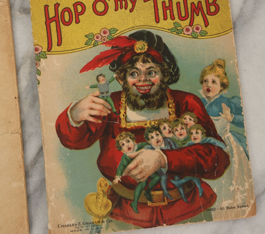 Lot 100 - Pair Of Antique Childrens Booklets Including "Hop O'My Thumb" With Lithograph Cover And "Nice Little Stories," Circa 1895