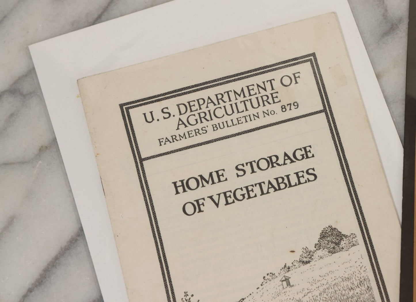 Lot 102 - Five Piece Ephemera Grouping Including "On, Wisconsin! March Song," Embroidered Forget Me Not Postcard, U.S.D.A. "Home Storage Of Vegetables" Booklet, Republican Election Ticket, And Tintype Of Elderly Man And Woman