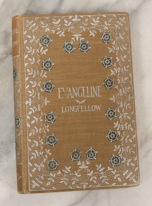 Lot 109 - "Evangeline: A Tale Of Acadie" Antique Poetry Book By Henry Wadsworth Longfellow, Illustrated, H.M. Caldwell Company, Publisher, New York, Circa 1900