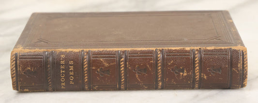 Lot 111 - "The Poems Of Adelaide A. Procter" Antique Poetry Book, Author's Edition With Fine Binding And Gilded Fore Edge, Ticknor And Fields, Publishers, Boston, 1866