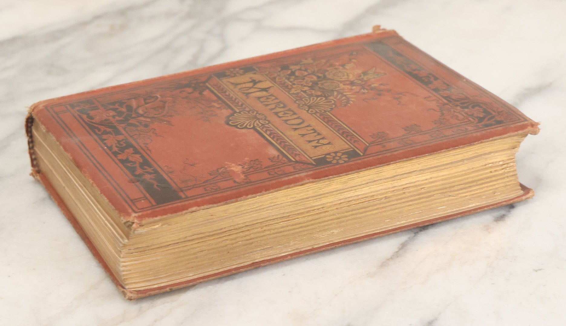 Lot 112 - "The Poetical Works Of Owen Meredith" Antique Poetry Book By Robert Bulwer-Lytton, 1st Earl Of Lytton, Written Under His Pseudonym, Illustrated, The American News Company, Publisher, New York, Circa 1880