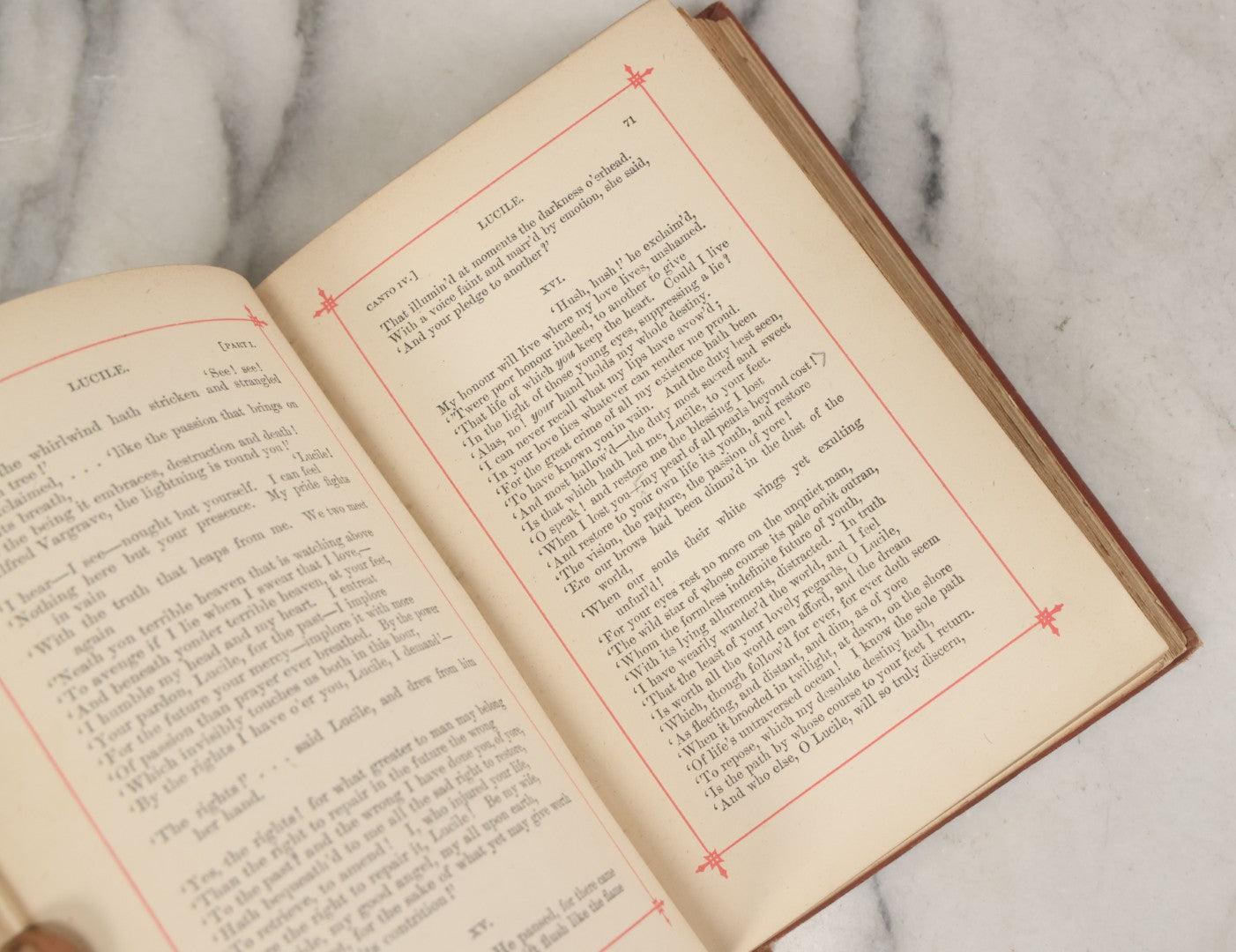 Lot 112 - "The Poetical Works Of Owen Meredith" Antique Poetry Book By Robert Bulwer-Lytton, 1st Earl Of Lytton, Written Under His Pseudonym, Illustrated, The American News Company, Publisher, New York, Circa 1880