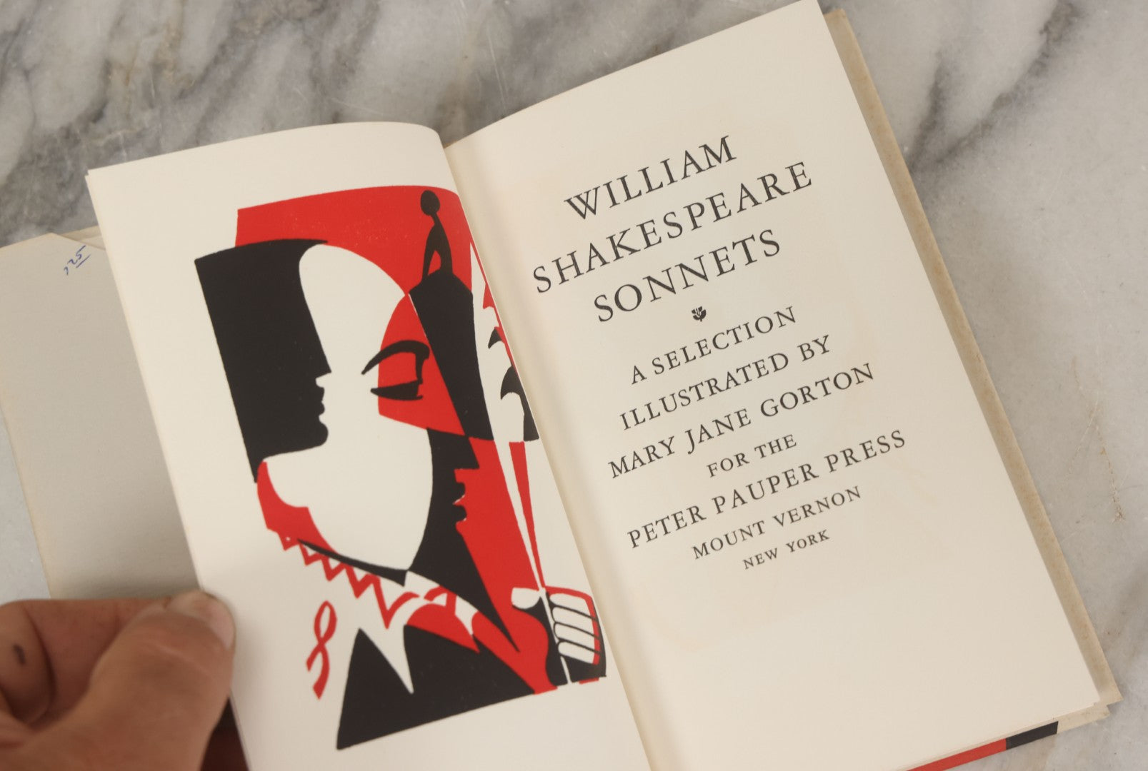 Lot 113 - "William Shakespeare Sonnets" Vintage Book With A Selection Illustrated By Mary Jane Gorton, Peter Pauper Press, Publisher, Mount Vernon, New York, Circa 1960