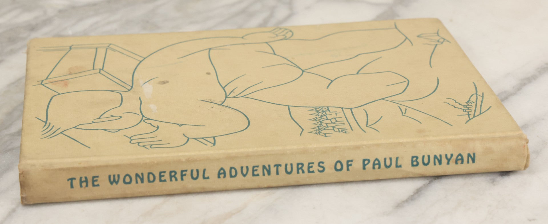 Lot 116 - "The Wonderful Adventures Of Paul Bunyan" Vintage Book Retold By Louis Untermeyer, Illustrated By Everett Gee Jackson, The Heritage Illustrated Bookshelf, Publisher, New York, 1945